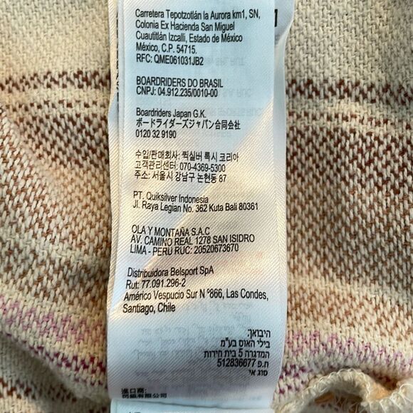 Roxy Sunlight Rider Stripe Hooded Cotton Shirt Jacket Shacket M - Picture 15 of 16